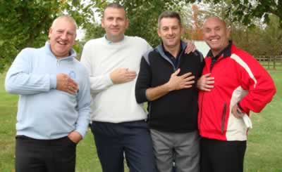 Participating golfers (l to r) Bros Dave Genner, Paul McGregor, Jim Allison & Kevin Duffy Participating golfers (l to r) Bros Dave Genner, Paul McGregor, Jim Allison & Kevin Duffy