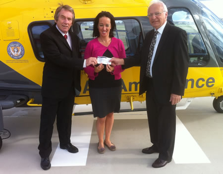 (l to r) WBro John Wilkes, Mrs Tracy Grunwell (WNAA Fundraising Manager) & WBro Graham Ballinger