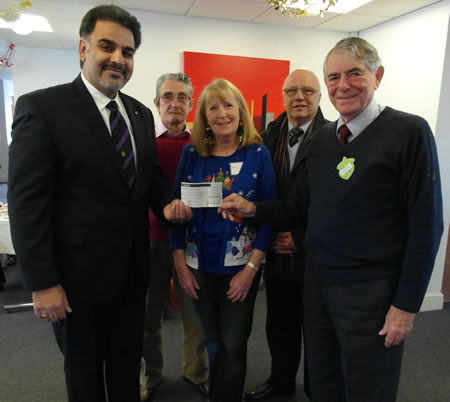 (l to r) WBro Saeed Akther, WBro Roger Haynes, Group Co Ordinator Cally Busettili, WBro Malcolm Firmedow & Group Secretary Gordon Dyer