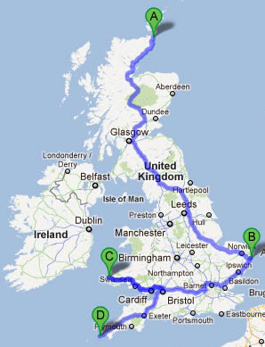 The Four Corners route
