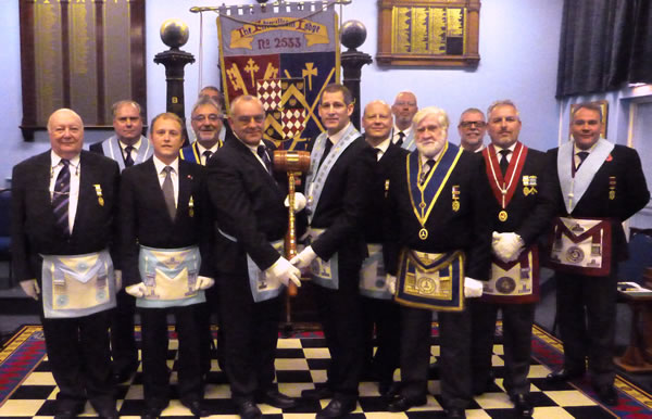 Members of Fitzwilliam Lodge with the Lactodorum Lodge raiding party