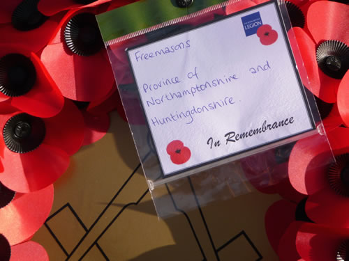 Wreath laid by the Provincial Grand Master 