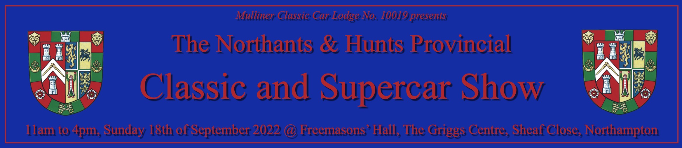 22 08 12 classic and supercar show 18th september 2022 advertising banner
